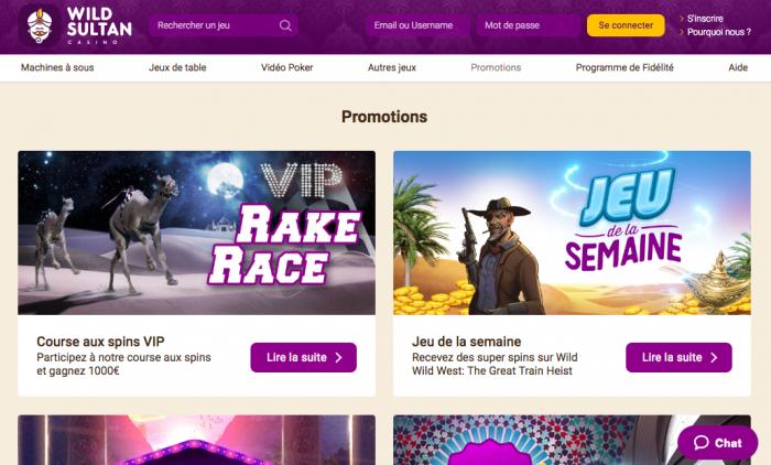 Wild sultan casino page promotions